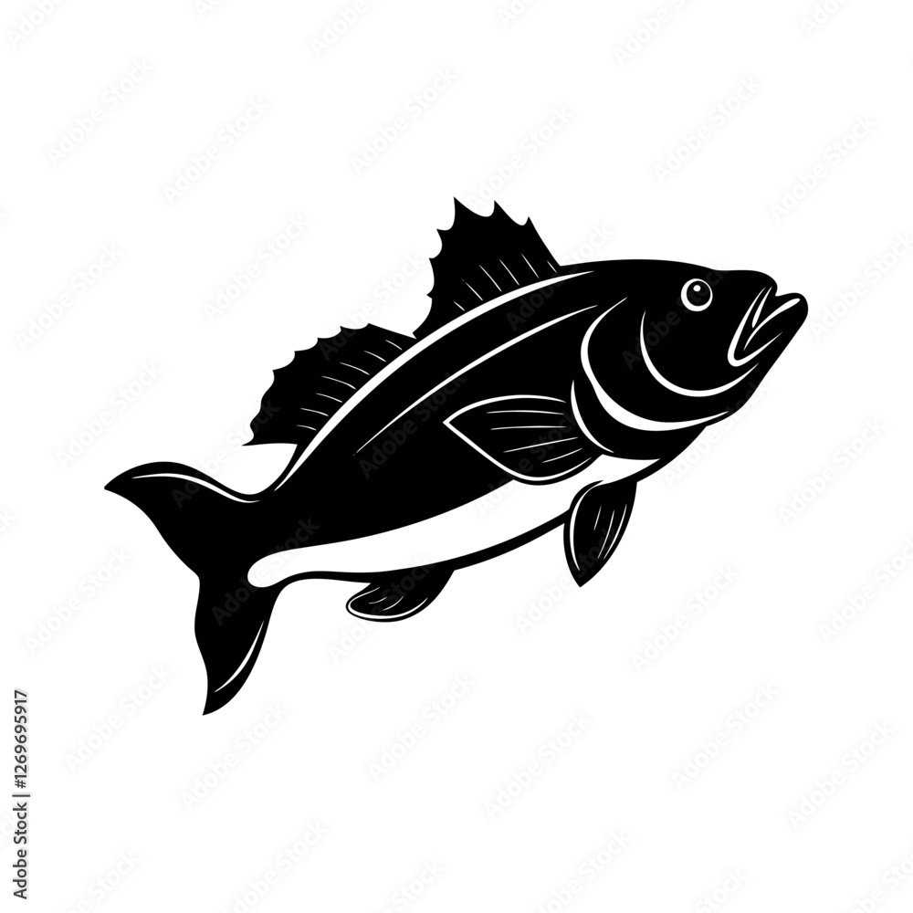 bass fish vector illustration bass fish vector illustration