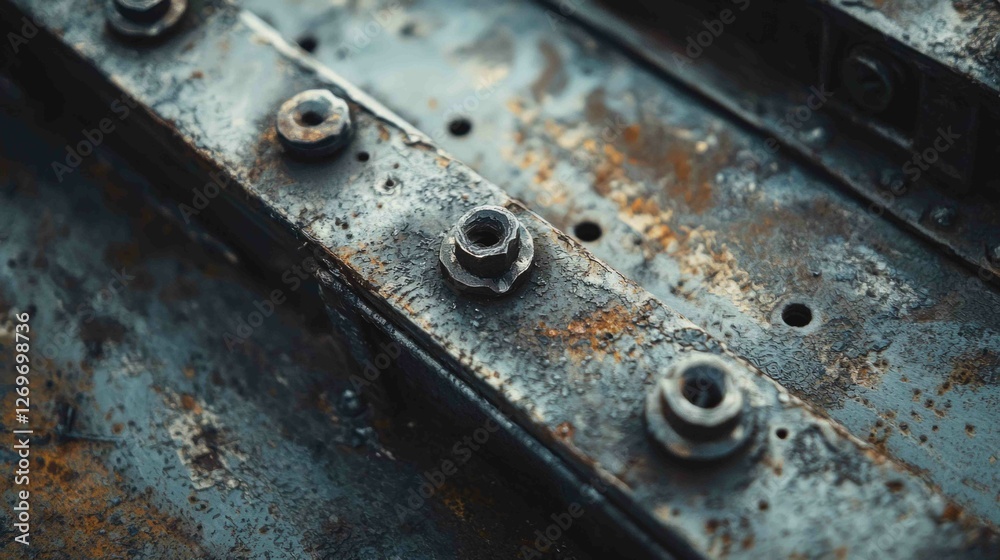 Distressed Metal Surfaces with Rust and Patina in Macro Shot Distressed Metal Surfaces with Rust and Patina in Macro Shot