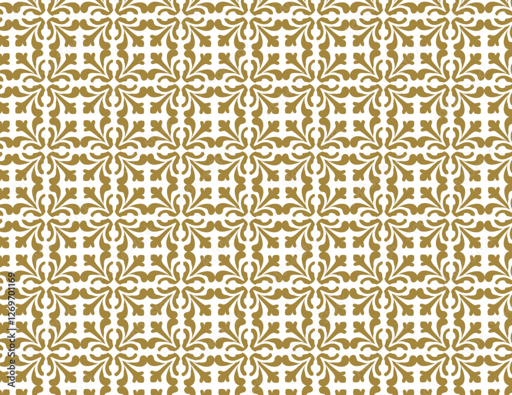 Elegant gold and white floral pattern Elegant gold and white floral pattern
