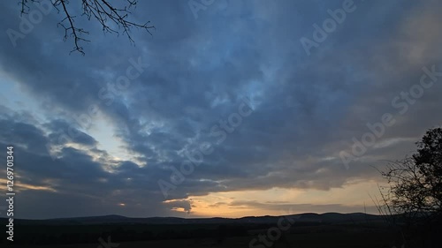 time lapse clouds sunset 