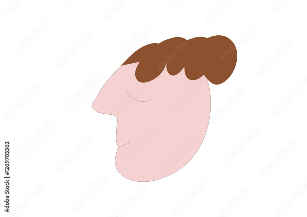 Curly-haired guy with his eyes closed. Curly-haired guy with his eyes closed.