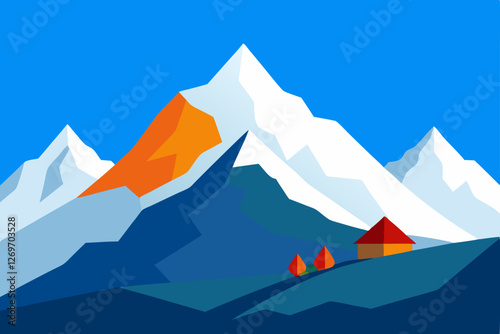 mountain landscape with mountains