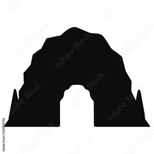 vector illustration of ancient roman arch