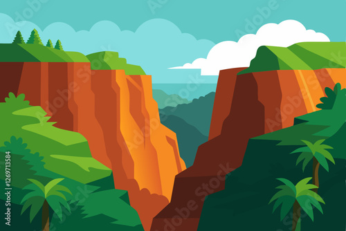 landscape with mountains