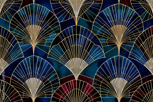 Spring Art Deco – Elegant Floral Pattern for Seasonal Design