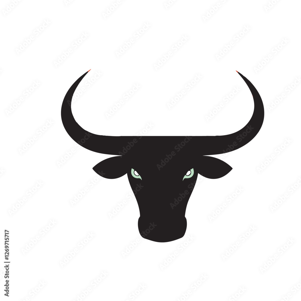 Naklejka premium bull head vector