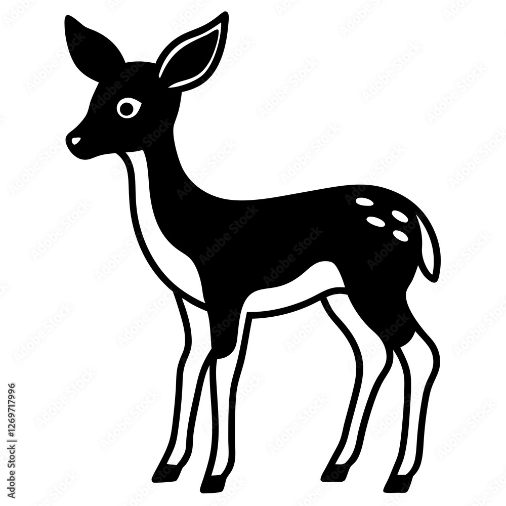 Fototapeta premium deer silhouette vector