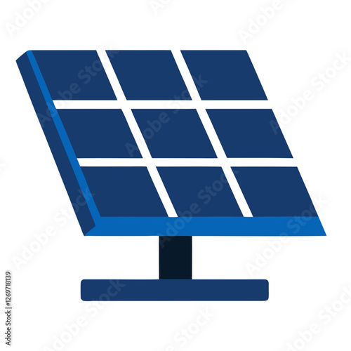 solar panel on a white background