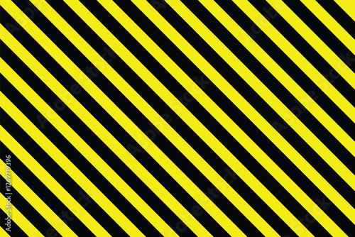 Warning tape with yellow and black diagonal stripes. Warn stop seamless line. caution alert background. Blank and yellow vector illustration warning background. 