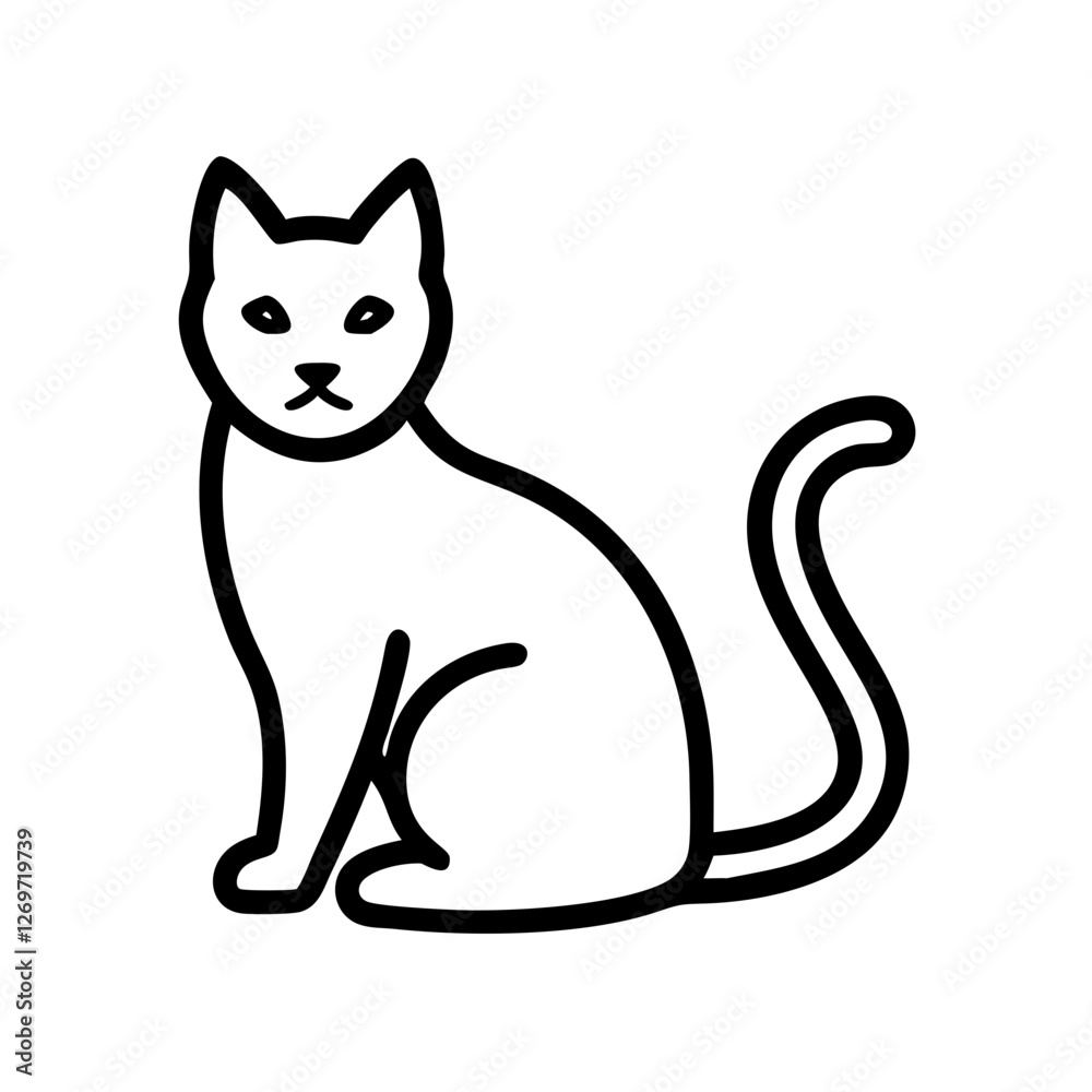 Fototapeta premium black and white cat