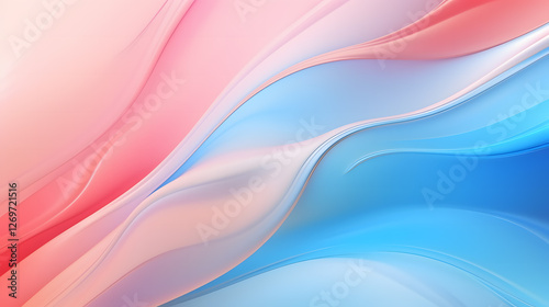 Pastel wave flowing colors abstract background. Neural network AI generated