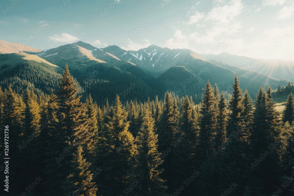 Breathtaking summer day in wild mountains with coniferous forest and green slopes. Location place Carpathian mountains, Ukraine, Europe. Sunshine vibe. Photo wallpaper. Discovery the beauty of earth. Breathtaking summer day in wild mountains with coniferous forest and green slopes. Location place Carpathian mountains, Ukraine, Europe. Sunshine vibe. Photo wallpaper. Discovery the beauty of earth.