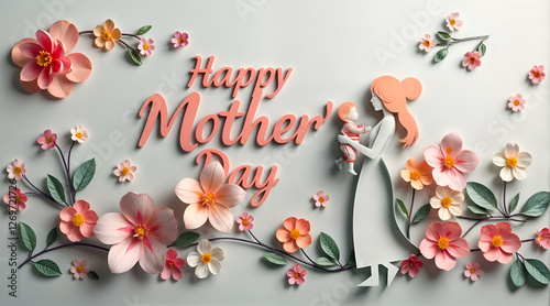  a decorative greeting card for Mother's Day