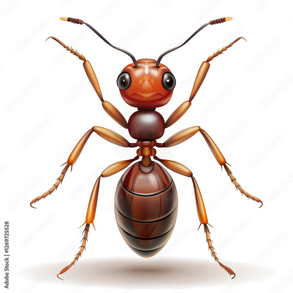 Ant Vector Illustration on White Background Ant Vector Illustration on White Background