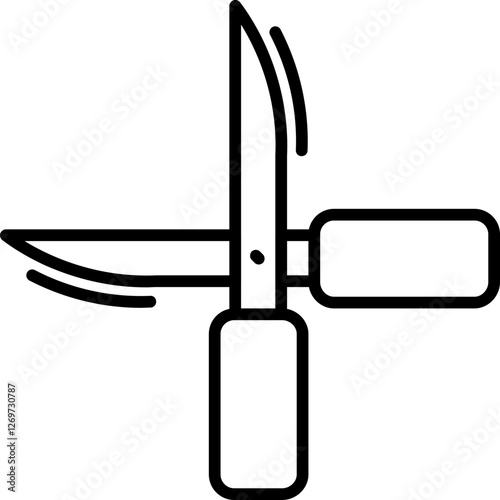 Grass Cutter Scissor Icon