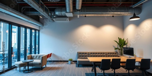 Modern and stylish coworking space interior with contemporary furniture and decor in Kuala Lumpur, Malaysia, stylish, office, shared photo