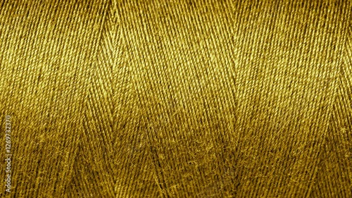 gold cotton threads with visible details. background