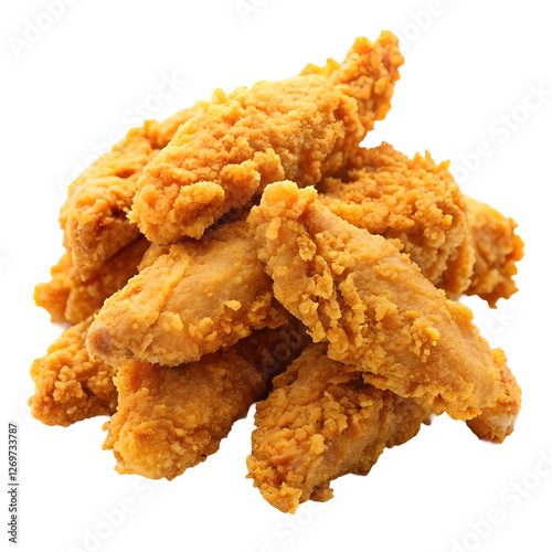 Chicken Tenders, isolated on transparent white background, clipping path