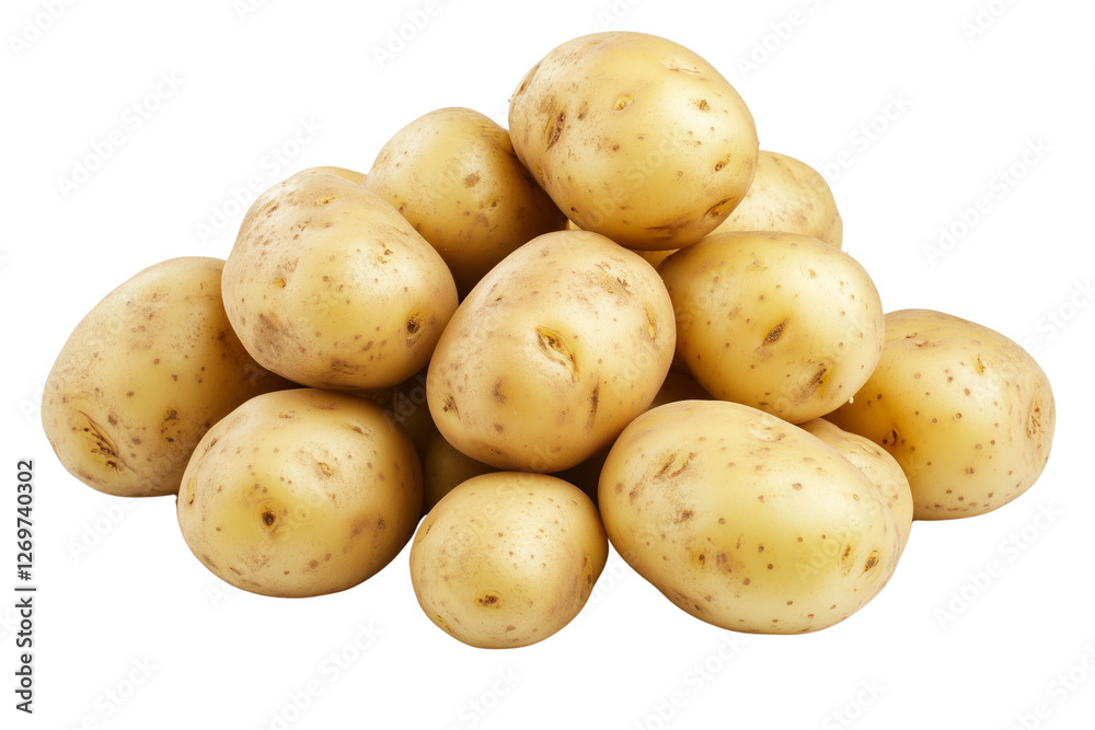 a Pile of potatoes isolated on a transparent background a Pile of potatoes isolated on a transparent background
