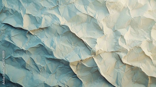 Wallpaper Mural Artistic Composition of Layered Paper Textures in Soft Blue Tones Torontodigital.ca