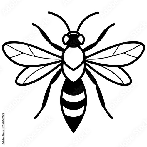 vector illustration of a wasp