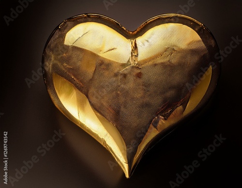 a heart made of gold
