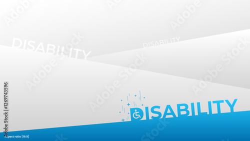 Disability awareness background concept with typography