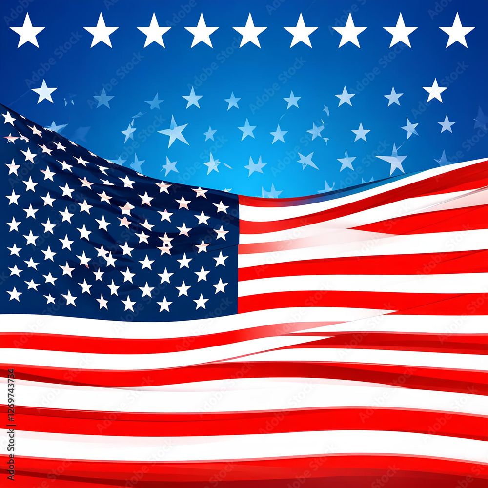 Fototapeta premium flag of usa United States Independence Day