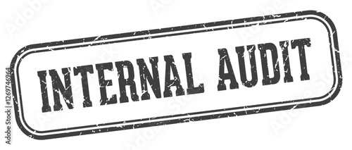 internal audit stamp. internal audit rectangular stamp on white background