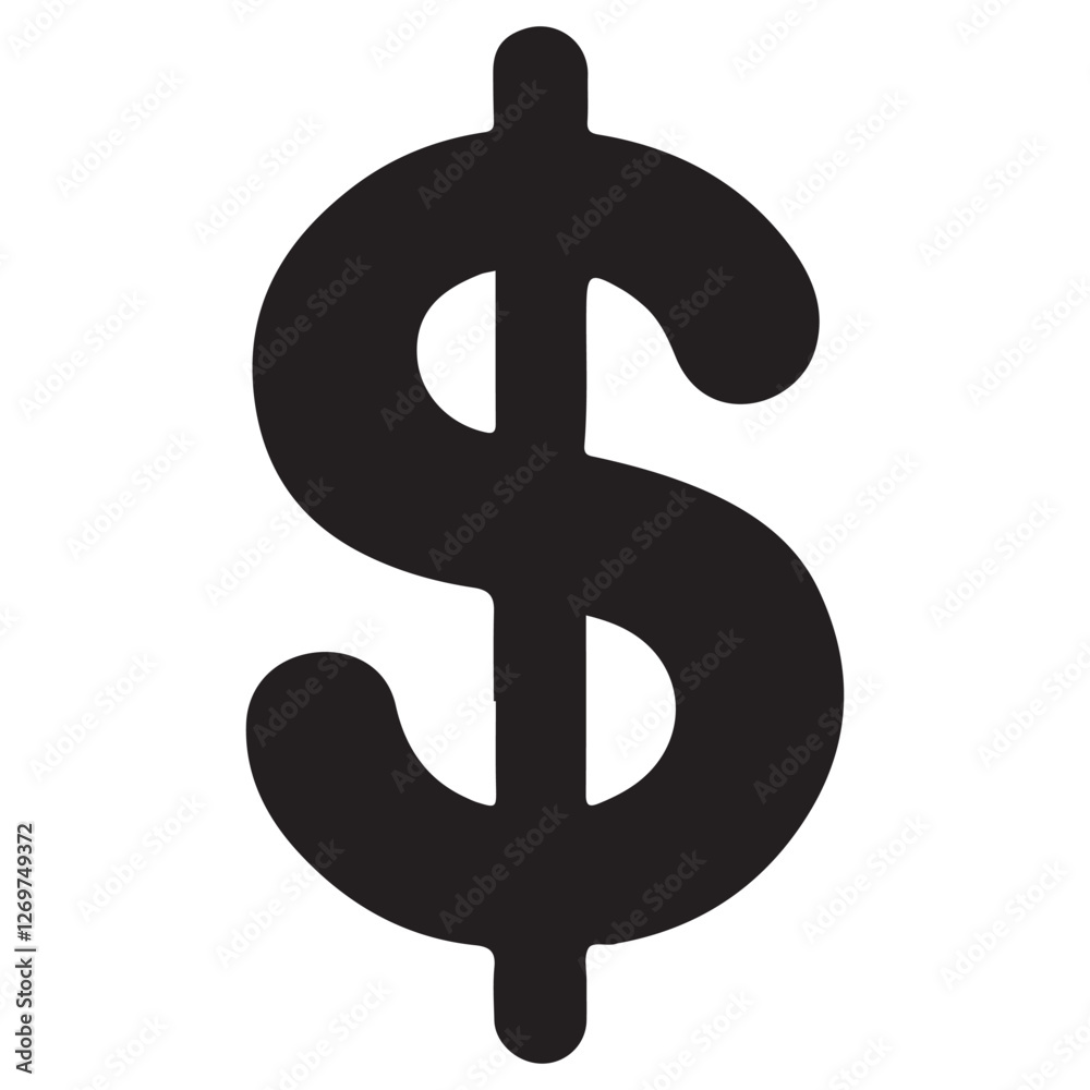 Dollar Sign Symbol Vector Illustration for Finance and Economics Dollar Sign Symbol Vector Illustration for Finance and Economics