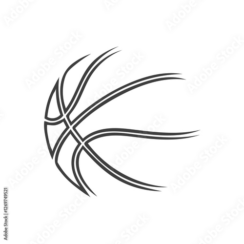 basketball outline icon. Illustration vector.