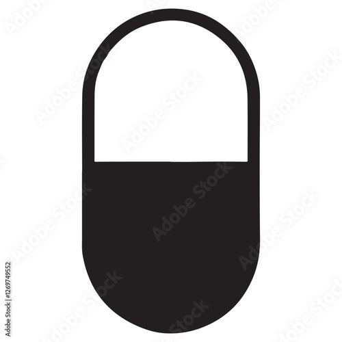 Free Download Capsule Pill Silhouette Vector Graphic for Medical and Pharmacy Use - GFXLoad