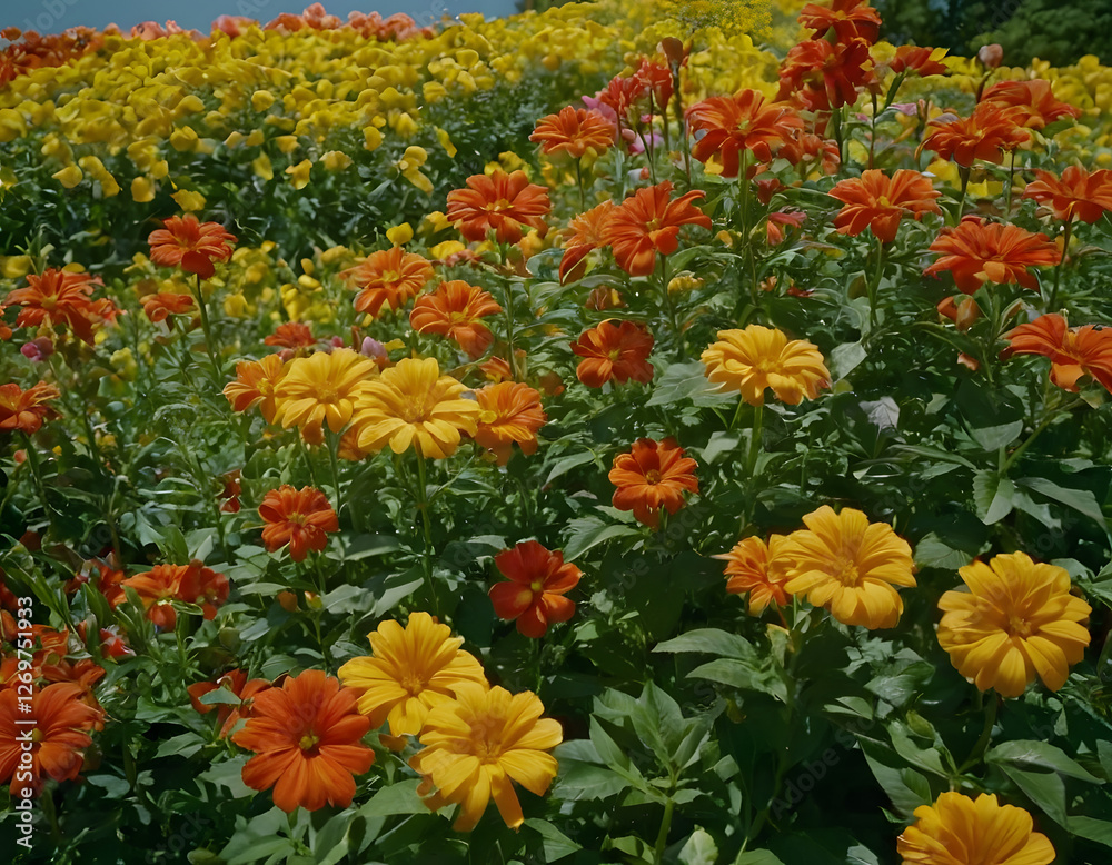 field of yellow flowers field of yellow flowers