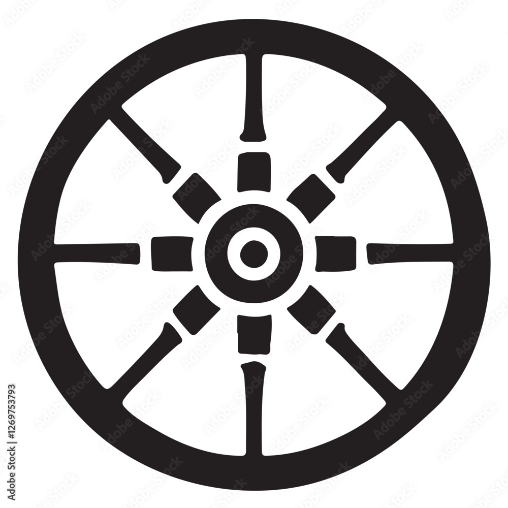 Classic Ship Wheel Illustration A Symbol of Navigation Adventure Classic Ship Wheel Illustration A Symbol of Navigation Adventure