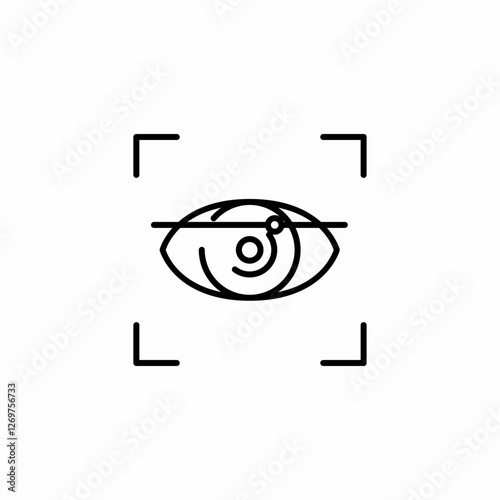 scan eye icon sign vector