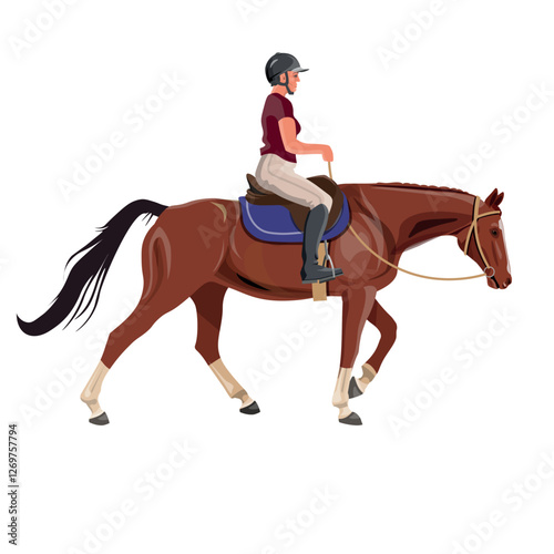 Rider on a walking horse