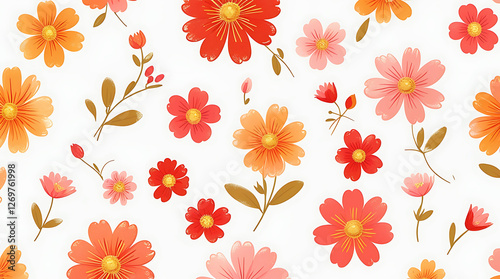 Wallpaper Mural Vibrant Spring Bouquet – Perfect for Fabric & Home Decor.Floral pattern. Torontodigital.ca