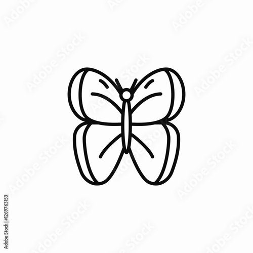 butterfly wings icon sign vector