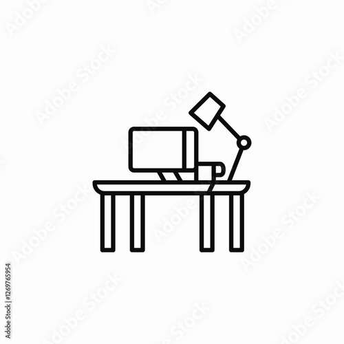 office setup icon sign vector