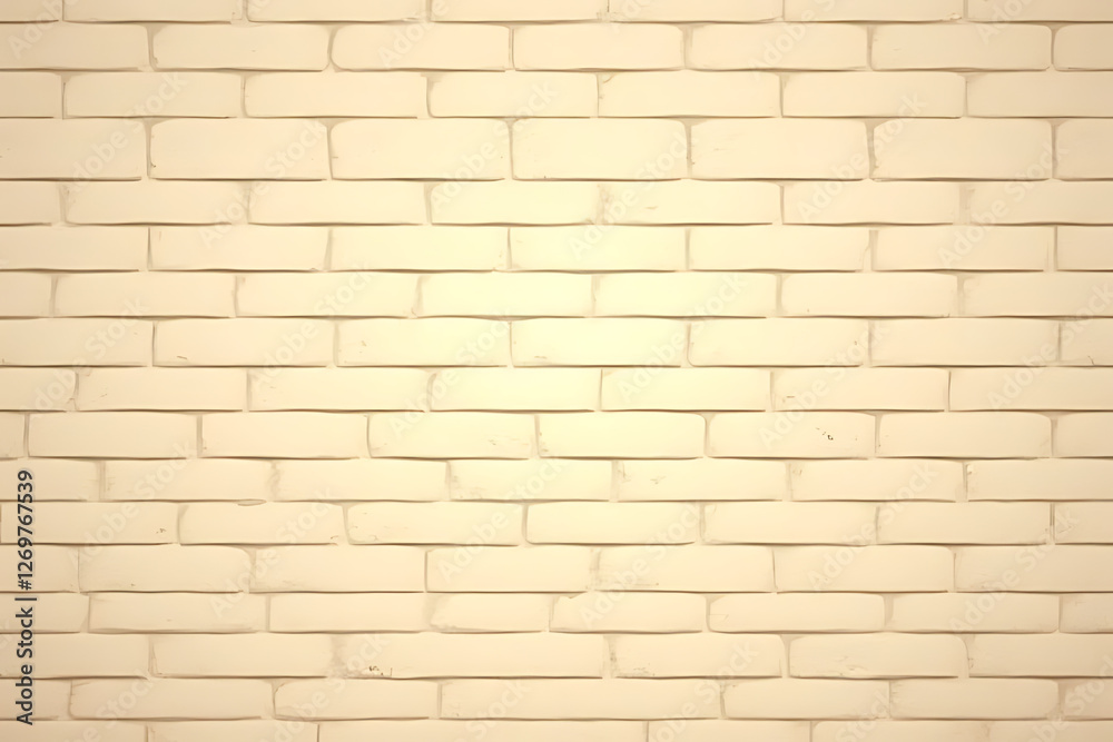 Obraz premium smooth, light colored brick wall with uniform pattern, perfect for various design projects and backgrounds. subtle texture adds depth and warmth to any space