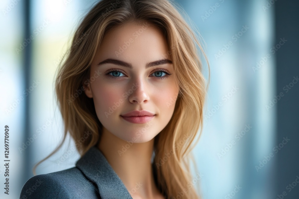 Focused Female Executive in Corporate Office Focused Female Executive in Corporate Office