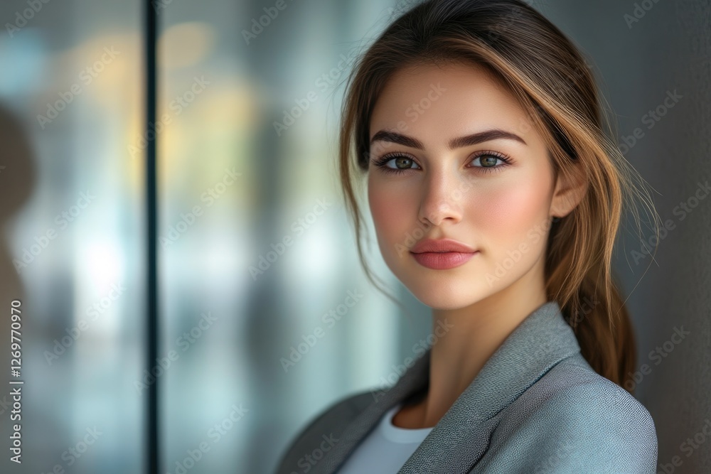 Naklejka premium Portrait of Motivated Young Business Executive
