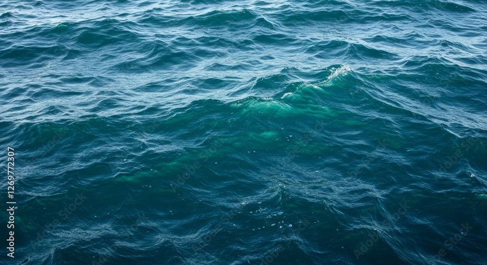A realistic close-up of deep ocean waves texture A realistic close-up of deep ocean waves texture