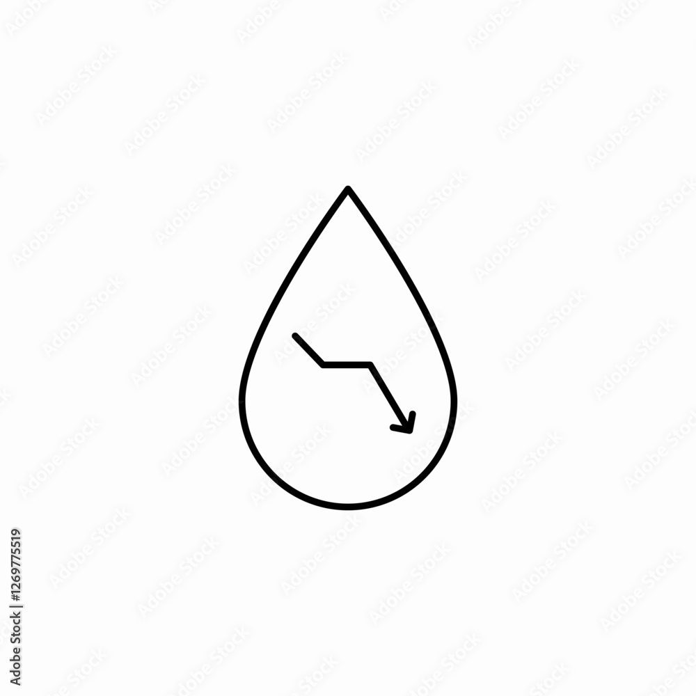 blood lower statistics icon sign vector blood lower statistics icon sign vector