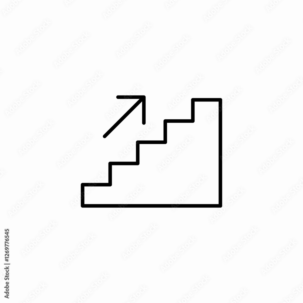 climbing staircase icon sign vector climbing staircase icon sign vector