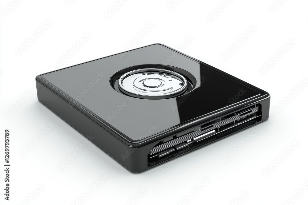 3D External Hard Drive Isolated and White Background 3D External Hard Drive Isolated and White Background