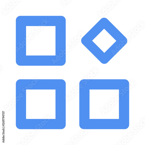 Public opinion Secretary blue outline icon pack