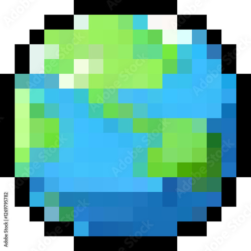 earth pixel art illustration png