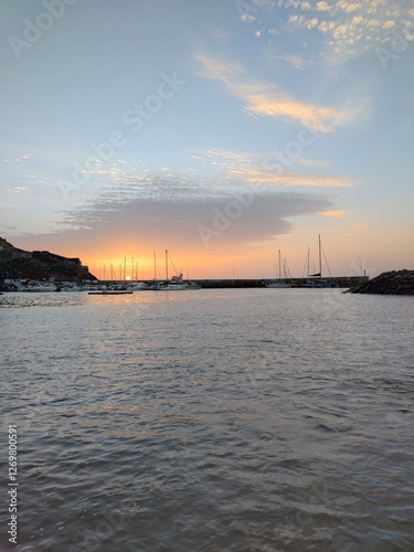 sunset over the sea