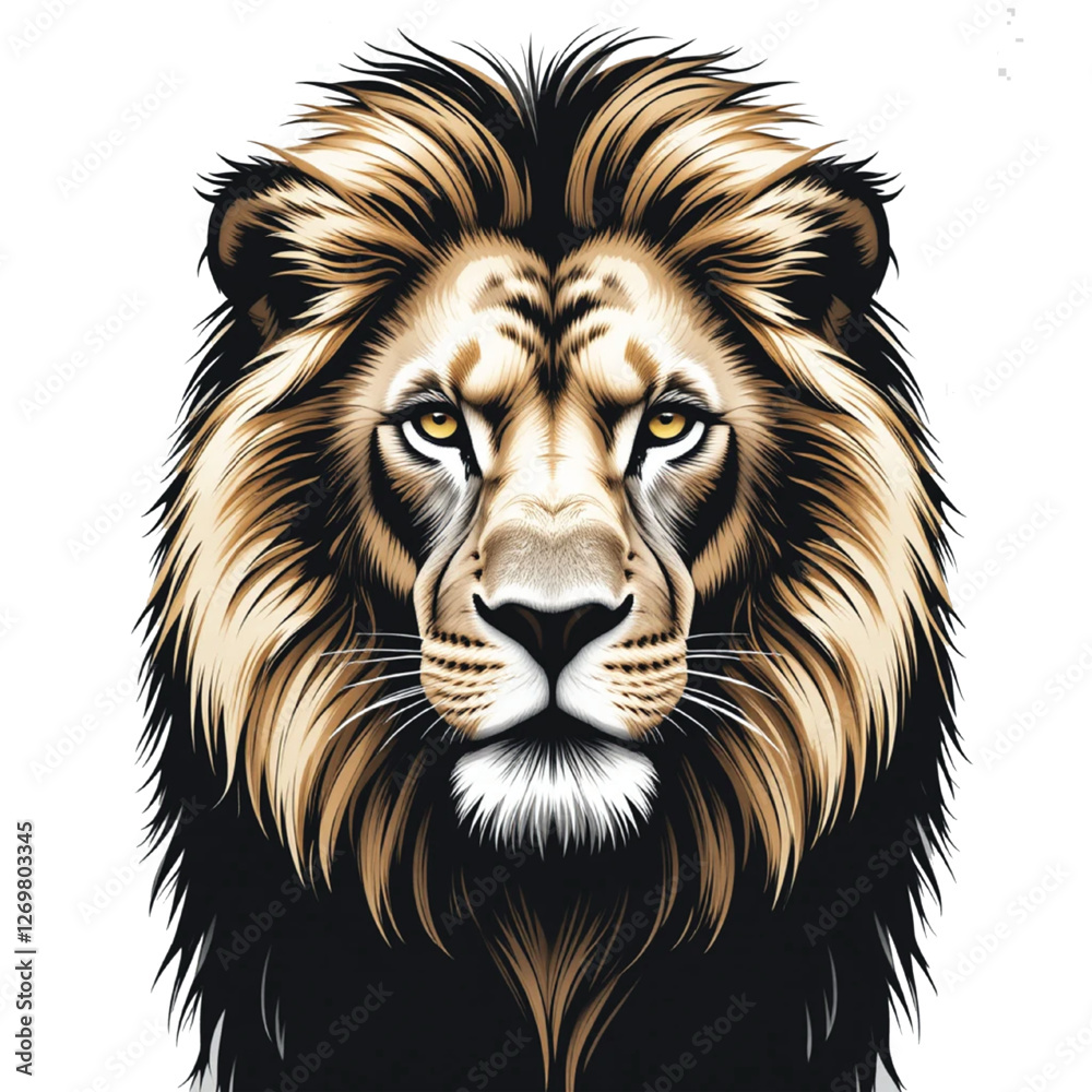 Fototapeta premium lion head isolated
